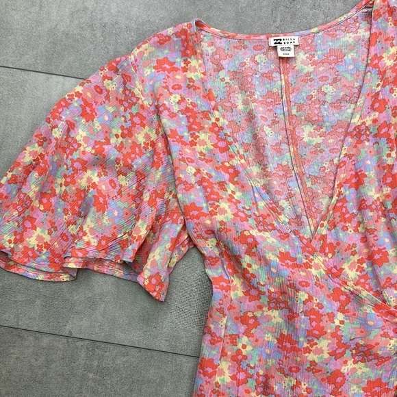 🔆BILLABONG🔆 ALL FOR YOU 2 WRAP DRESS adjustable, beach, activewear, floral - Picture 10 of 13